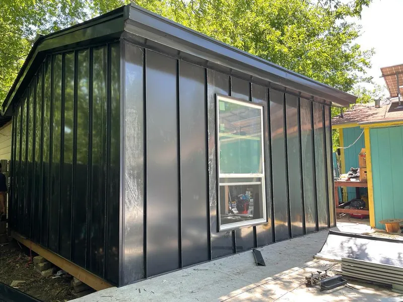 Black standing seam metal wall panels for Metal Roof Installation in Kochville